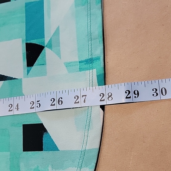 Alfani Size M Abstract Geometric Pattern Tunic w/ 3/4 Sleeves with Tie Cuffs - Picture 10 of 12